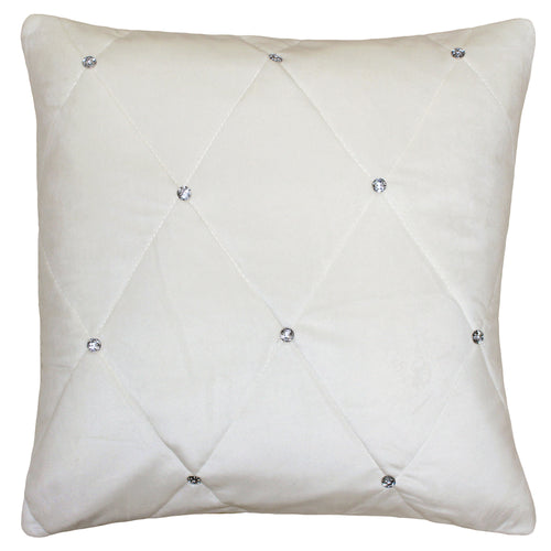  Cream Cushions - New Diamante Embellished Cushion Cover Cream Paoletti