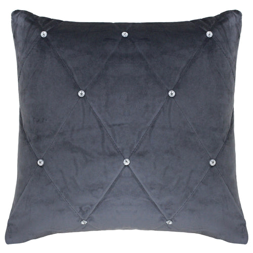  Grey Cushions - New Diamante Embellished Cushion Cover Pewter Paoletti