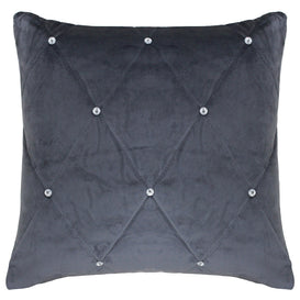 Paoletti New Diamante Embellished Cushion Cover in Pewter