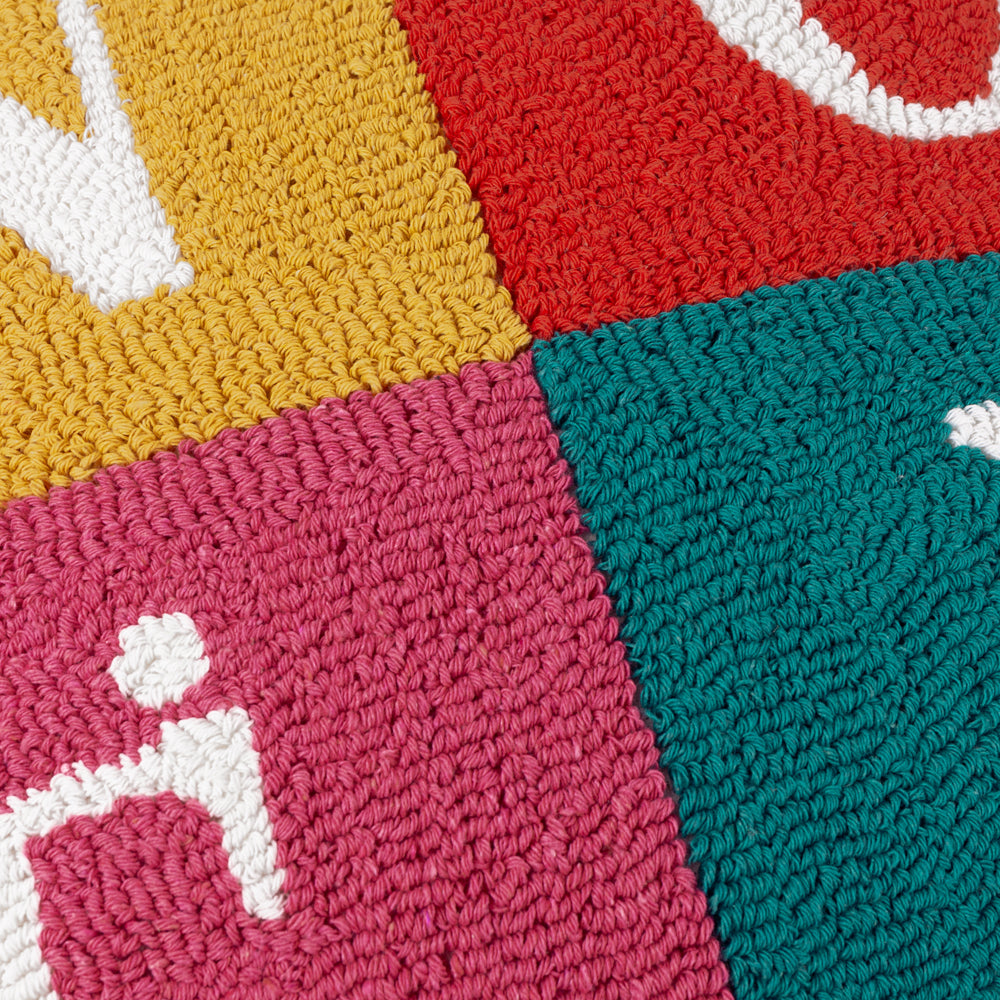 Noelle Loop Tufted Cushion Multicolour