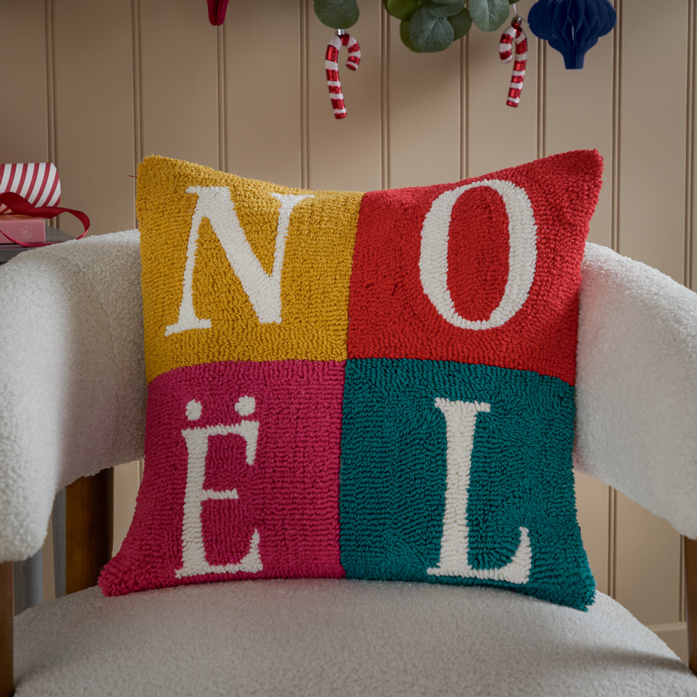  Multi Cushions - Noelle Loop Tufted Cushion Cover Multicolour Furn