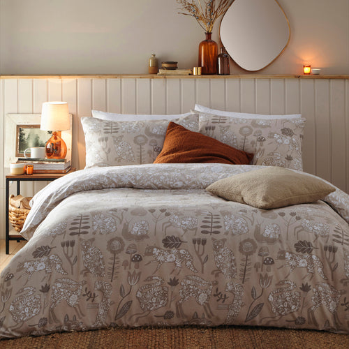 Animal Grey Bedding - Nook 100% Brushed Cotton Duvet Cover Set Greige furn.