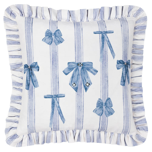 Striped Multi Cushions - Noortje Ruffle Bows Ruffle Bows Printed Cushion Cover Multicolour furn.