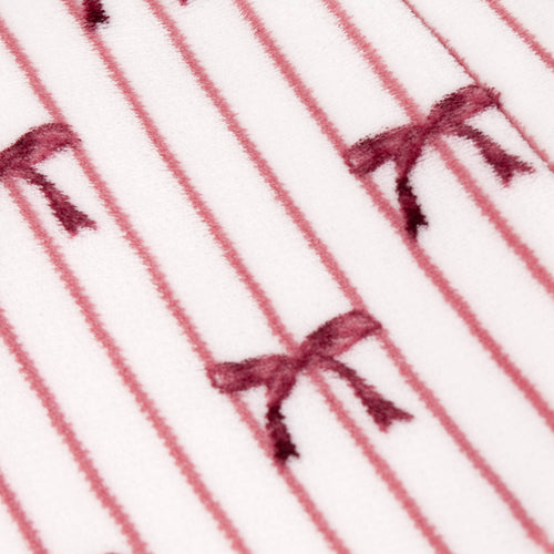 Noortje Bows Sherpa Fleece Throw Silk Pink