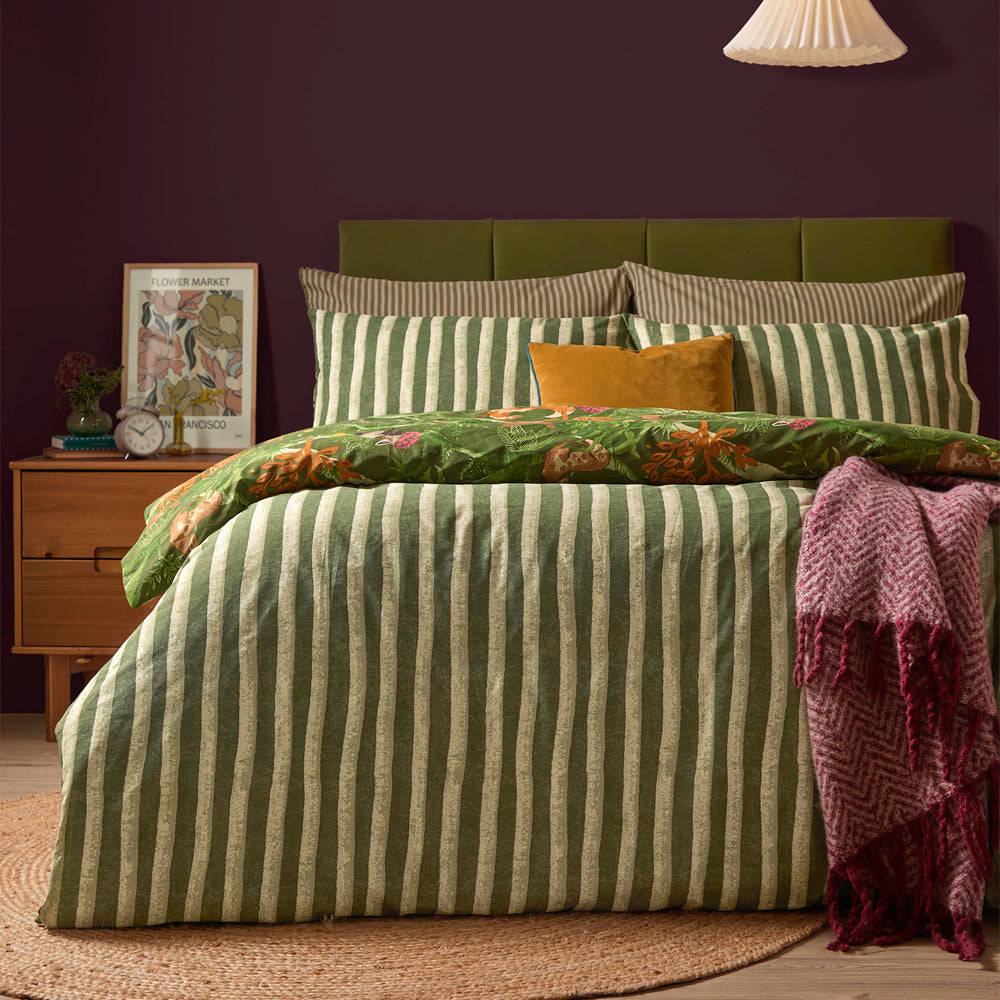 Nya Woodland Reversible Duvet Cover Set Forest