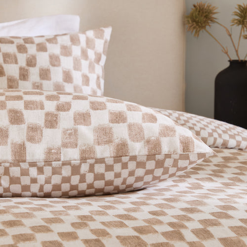 Nyhavn Checkerboard Reversible Duvet Cover Set Tobacco