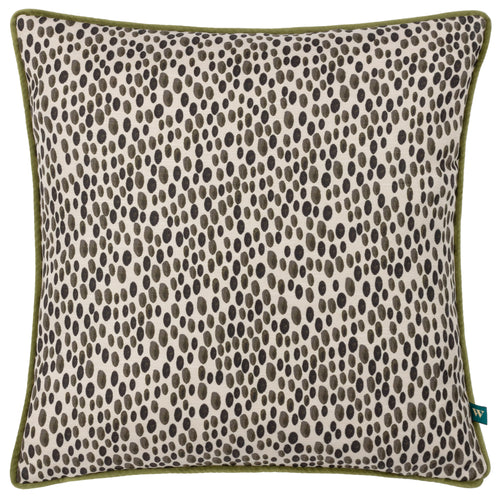 Spotted Black Cushions - Nympha  Cushion Cover Olive Wylder