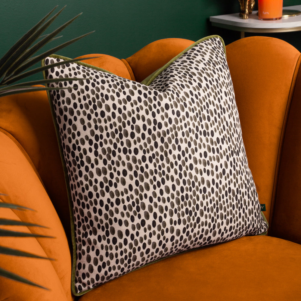 Olive and clearance orange cushion