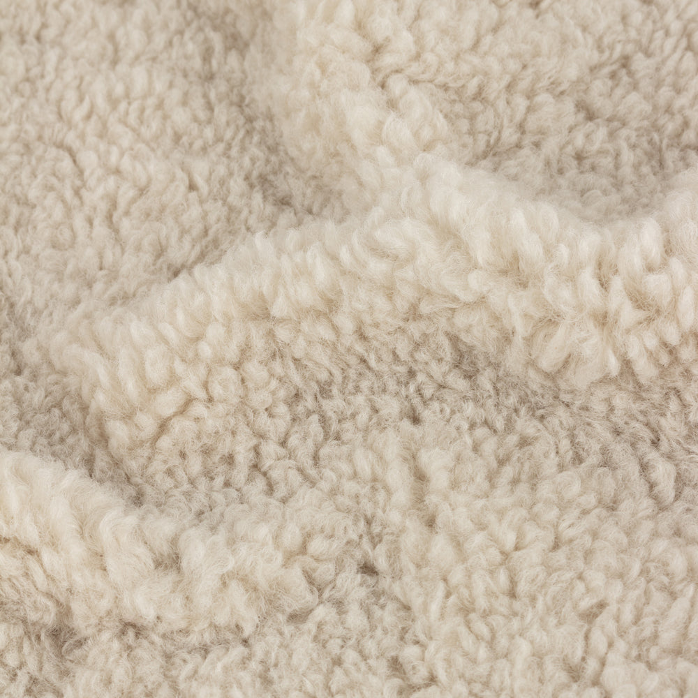 Olann Shearling Fleece Throw Natural