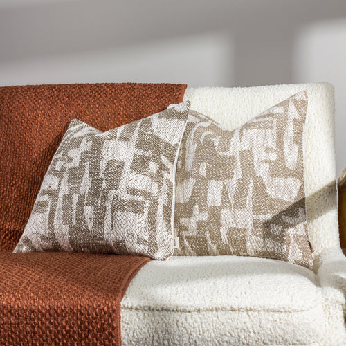Abstract Brown Cushions - Ola  Cushion Cover Taupe HÖEM