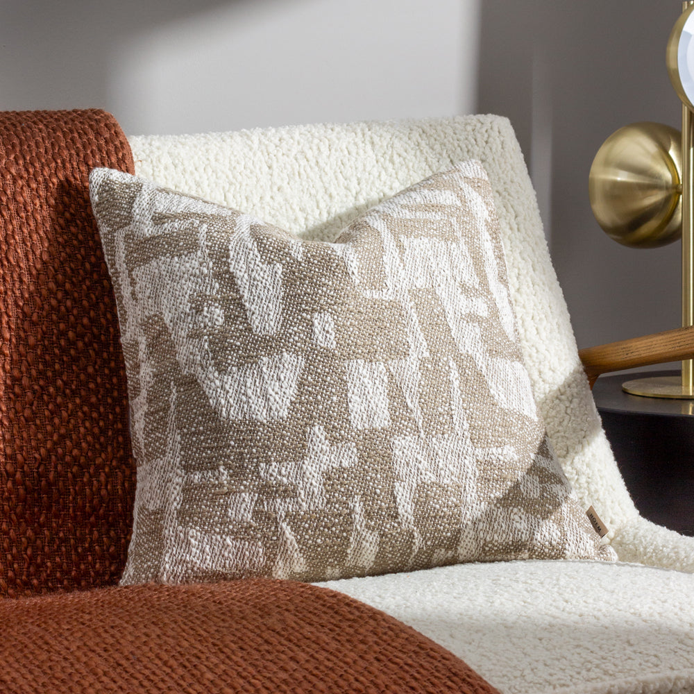 Abstract Brown Cushions - Ola  Cushion Cover Taupe HÖEM