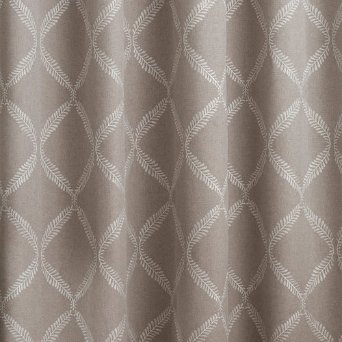 Geometric Grey Curtains - Olivia Lattice Embroidered Pencil Pleat Curtains Grey Paoletti