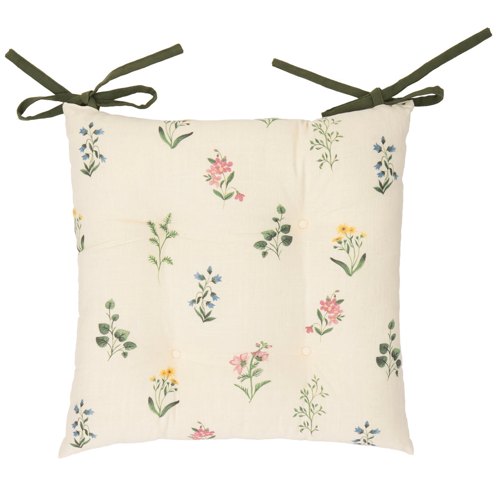 Olivia 2 Pack Slub Cotton Seat Pads Green