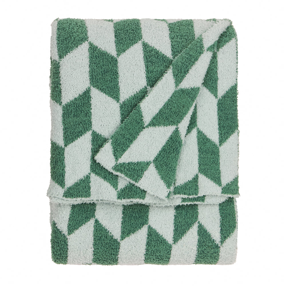 Olsen Geometric Throw Good For You Green