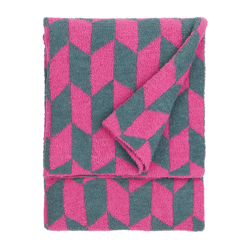 Olsen Geometric Throw Retro Pink