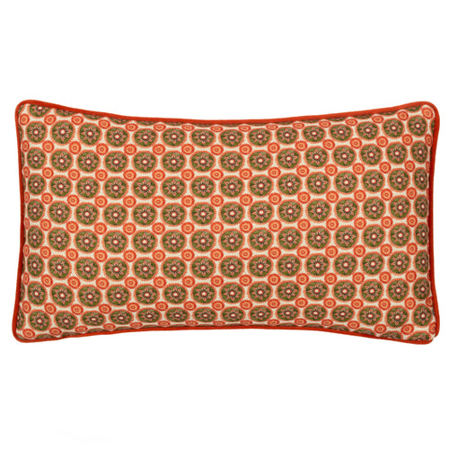 Geometric Green Cushions - Onika Rectangular Geometric Cushion Cover Green Wylder Tropics