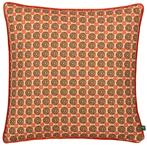 Geometric Green Cushions - Onika Square Geometric Cushion Cover Green Wylder Tropics