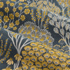 Wylder Ophelia Floral Jacquard Pencil Pleat Curtains in Blue/Saffron