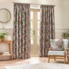 Wylder Ophelia Floral Jacquard Pencil Pleat Curtains in Rednut