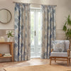 Wylder Ophelia Floral Jacquard Pencil Pleat Curtains in Wedgewood
