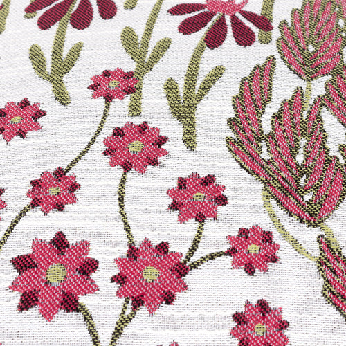 Floral Red Cushions - Ophelia Floral Jacquard Cushion Cover Rednut Wylder