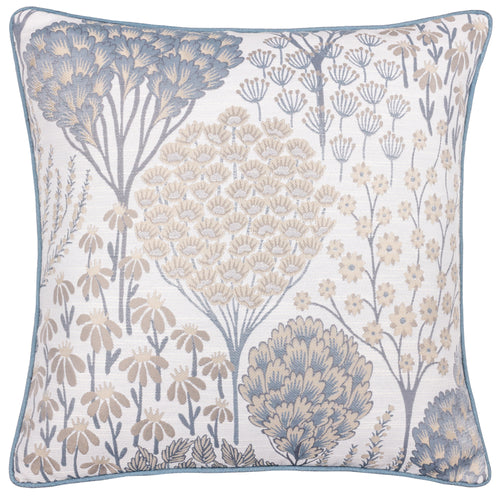 Floral Beige Cushions - Ophelia Floral Jacquard Cushion Cover Wedgewood Wylder