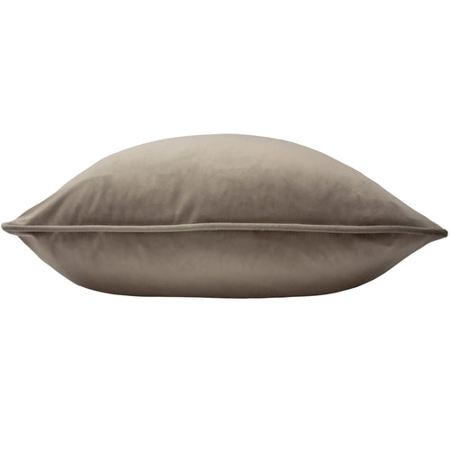 Plain Beige Cushions - Opulence Soft Velvet Cushion Cover Cedar Evans Lichfield