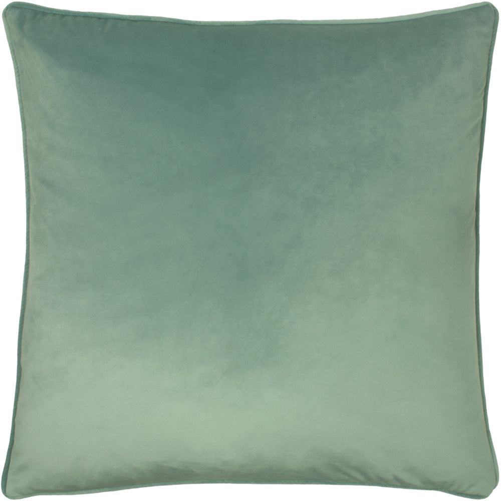 Opulence Green Soft Velvet Cushion Cover Eau De Nil Cushions Evans Lichfield furn