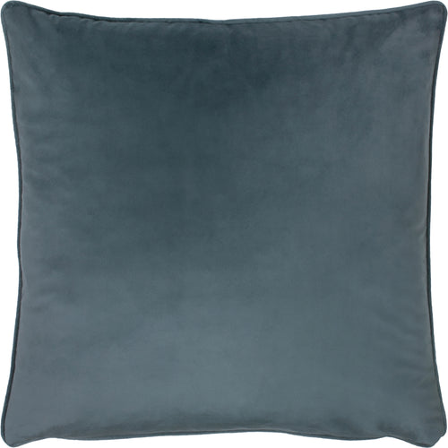 Plain Blue Cushions - Opulence Soft Velvet Cushion Cover Petrol Evans Lichfield