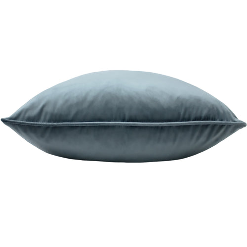 Plain Blue Cushions - Opulence Soft Velvet Cushion Cover Petrol Evans Lichfield