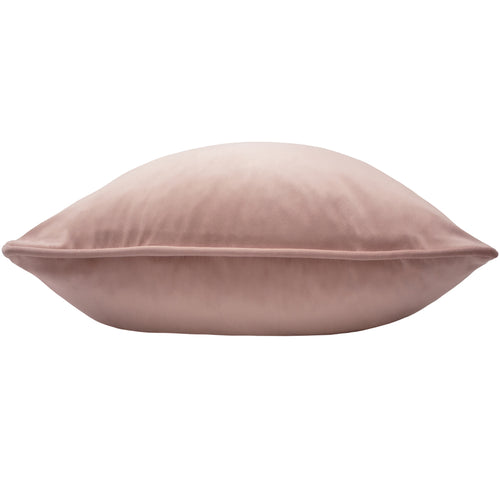 Plain Pink Cushions - Opulence Soft Velvet Cushion Cover Powder Evans Lichfield