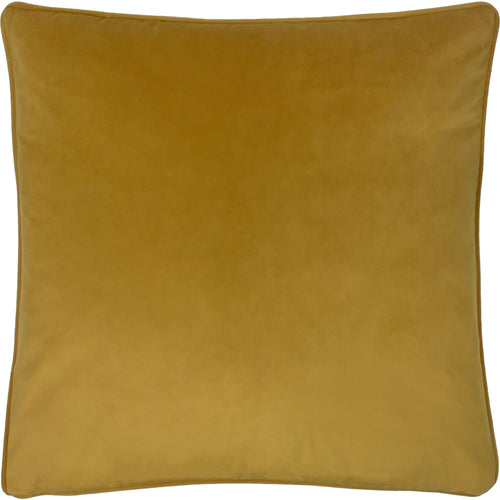 Plain Yellow Cushions - Opulence Soft Velvet Cushion Cover Saffron Evans Lichfield