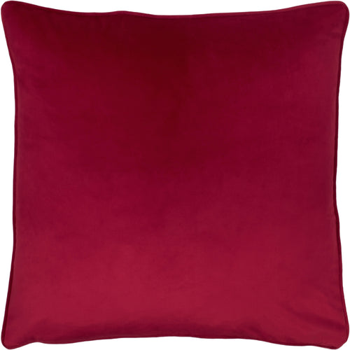 Evans Lichfield Opulence Soft Velvet Cushion Cover in Scarlet