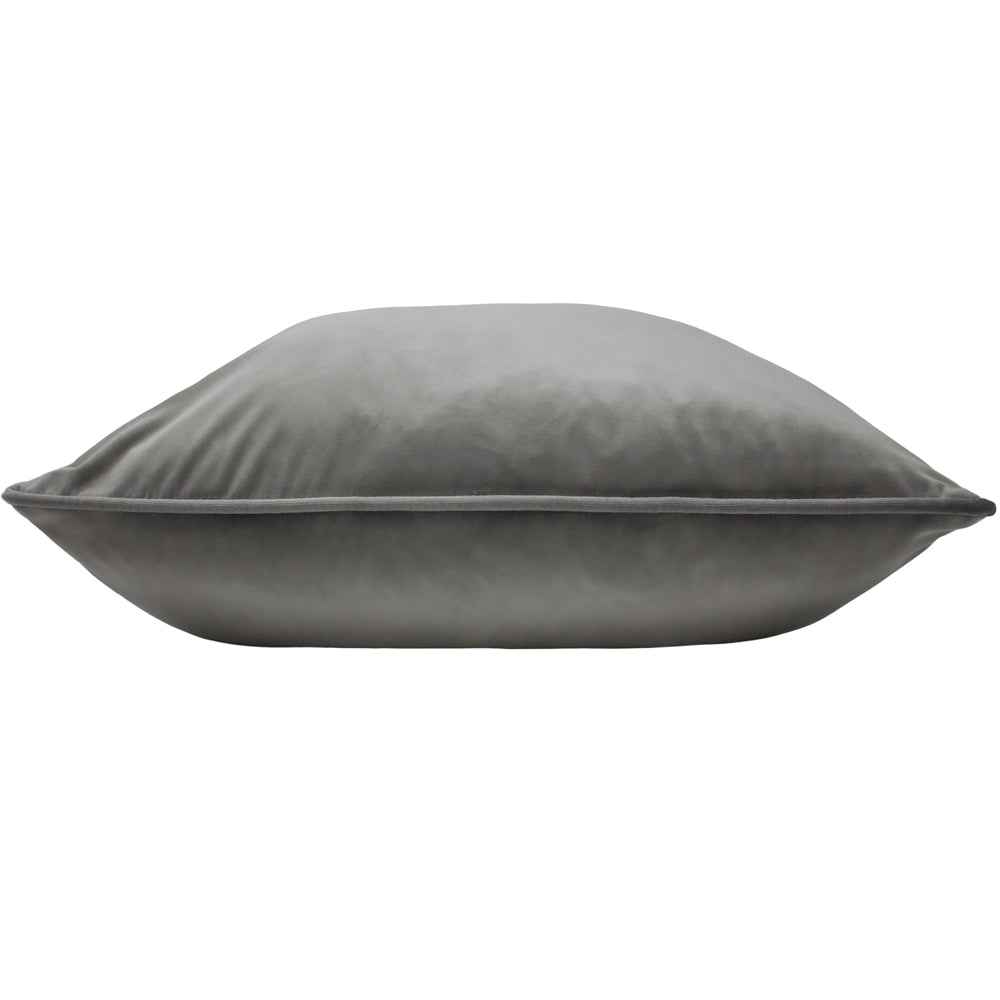 Opulence Soft Velvet Cushion Steel