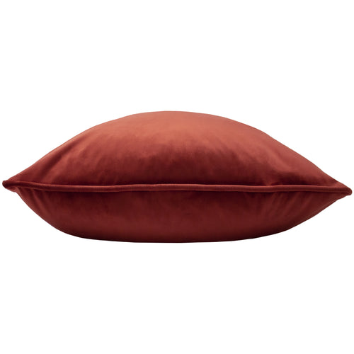 Plain Red Cushions - Opulence Soft Velvet Cushion Cover Sunset Evans Lichfield
