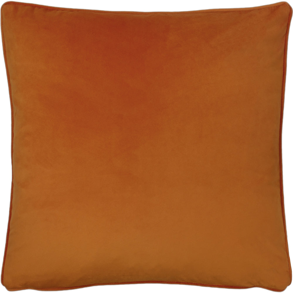 Plain Orange Cushions - Opulence Soft Velvet Cushion Cover Tangerine Evans Lichfield