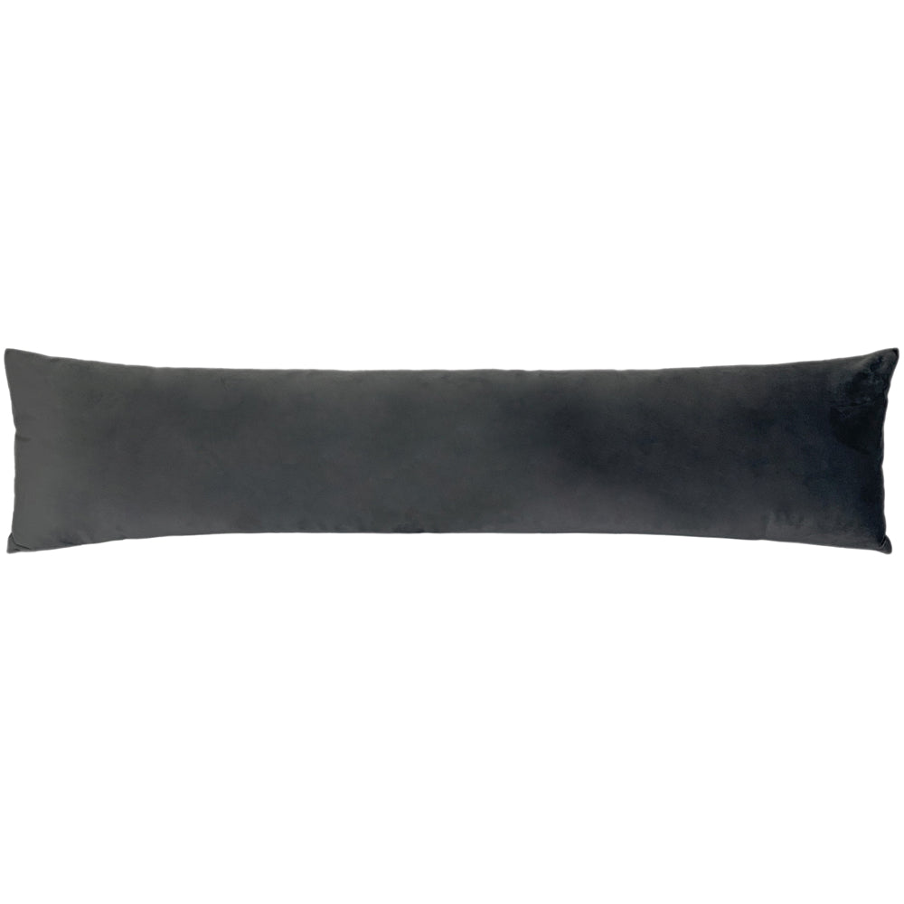 Plain Grey Cushions - Opulence Velvet Draught Excluder Graphite Evans Lichfield