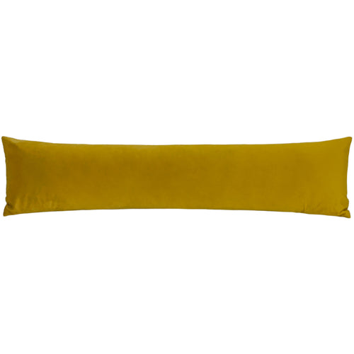 Plain Yellow Cushions - Opulence Velvet Draught Excluder Saffron Evans Lichfield