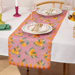 furn. Oranges Indoor/Outdoor Table Runner in Pink