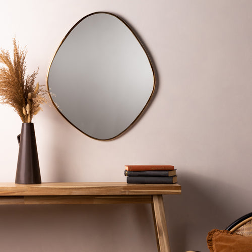  Red Accessories - Organic Oval Wall Mirror Copper Yard