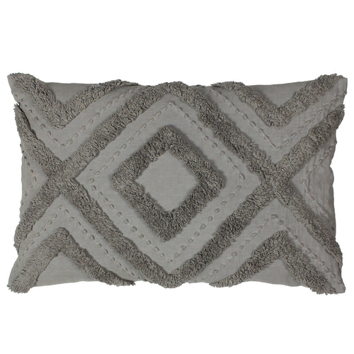 Geometric Grey Cushions - Orson Tufted Cushion Cover Grey furn.