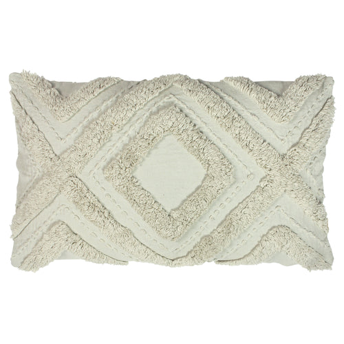Geometric Beige Cushions - Orson Tufted Cushion Cover Taupe furn.