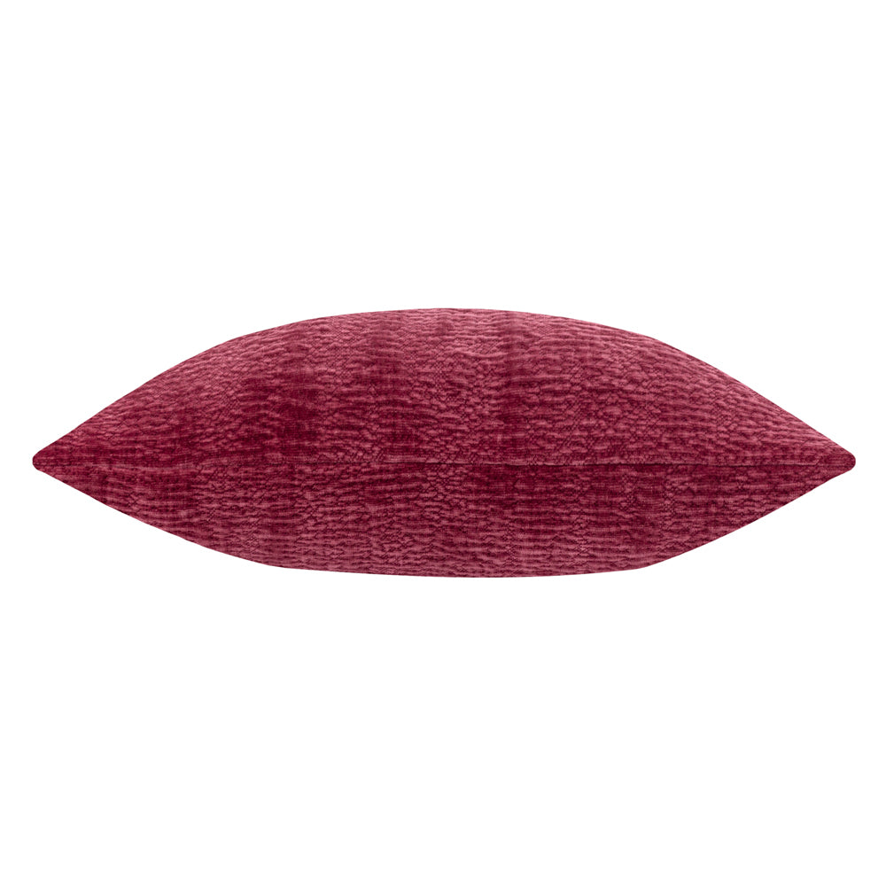 Osaka Chenille Cushion Burnt Red