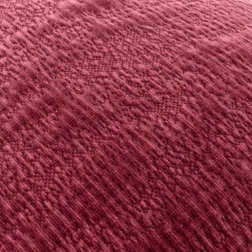 Plain Red Cushions - Osaka Chenille Cushion Cover Burnt Red Yard