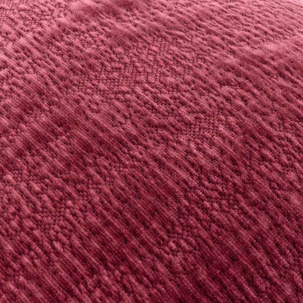 Osaka Chenille Cushion Burnt Red