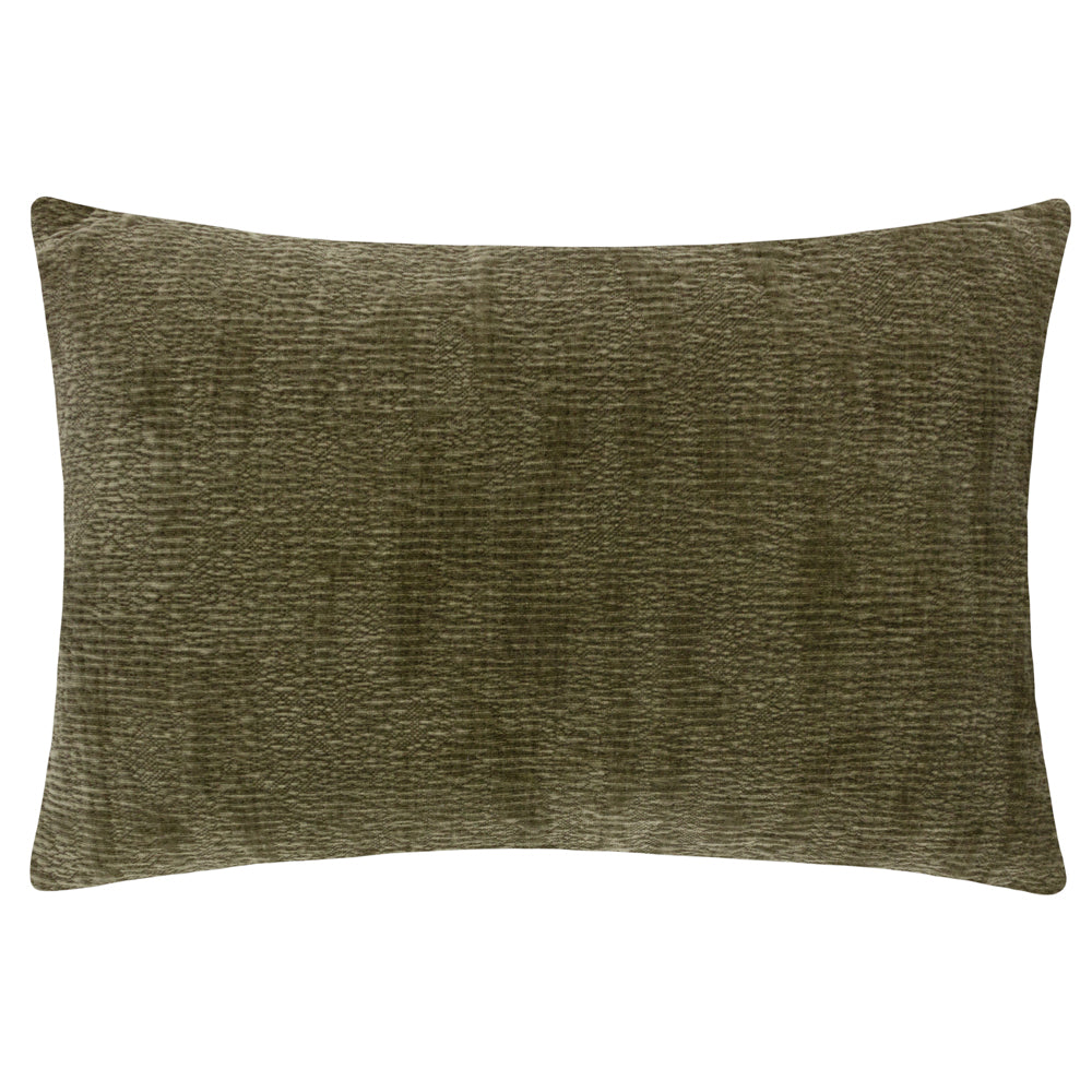 Osaka Chenille Cushion Khaki