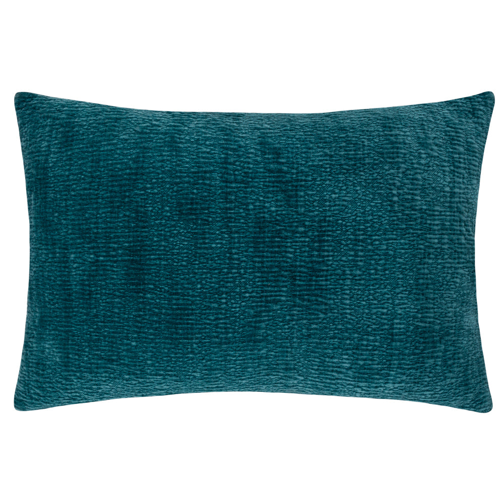 Osaka Blue Chenille Cushion Cover | Petrol Cushions | Yard – furn.com