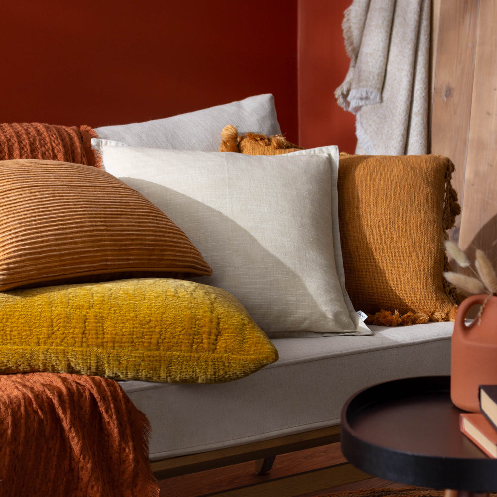 Osaka Chenille Cushion Saffron