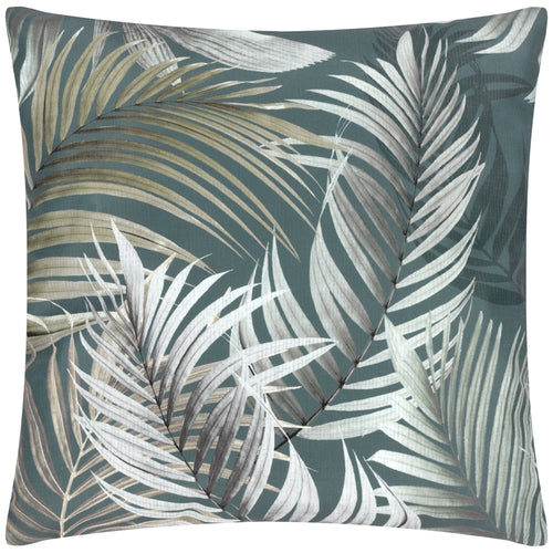 Floral Green Cushions - Palma Botanical Outdoor Cushion Cover Green Evans Lichfield