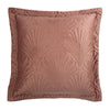 Paoletti Palmeria Quilted Velvet Cushion Cover in Blush